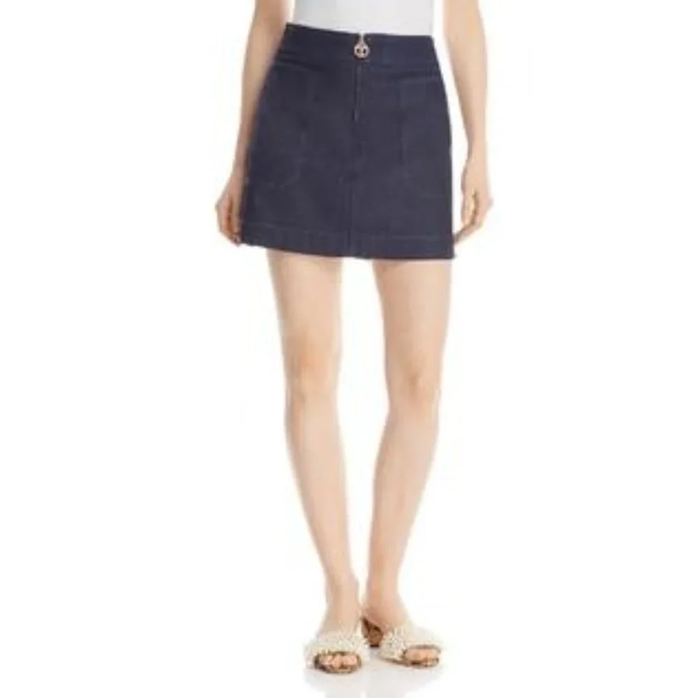 NWT Tory Burch Elise Mini Skirt in Resin Rinse Size 10